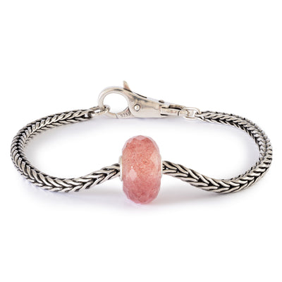 Pulsera en Plata con Cuarzo Fresa