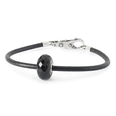 Black Onyx Leather Bracelet